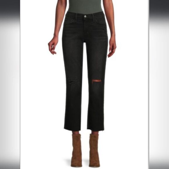 NEW‎ JOE'S ​Mid Rise Ankle Straight Jeans Black Womens Size 29 - Picture 1 of 9